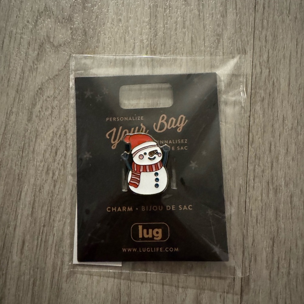 Brand New Lug Snowman Bag Charm